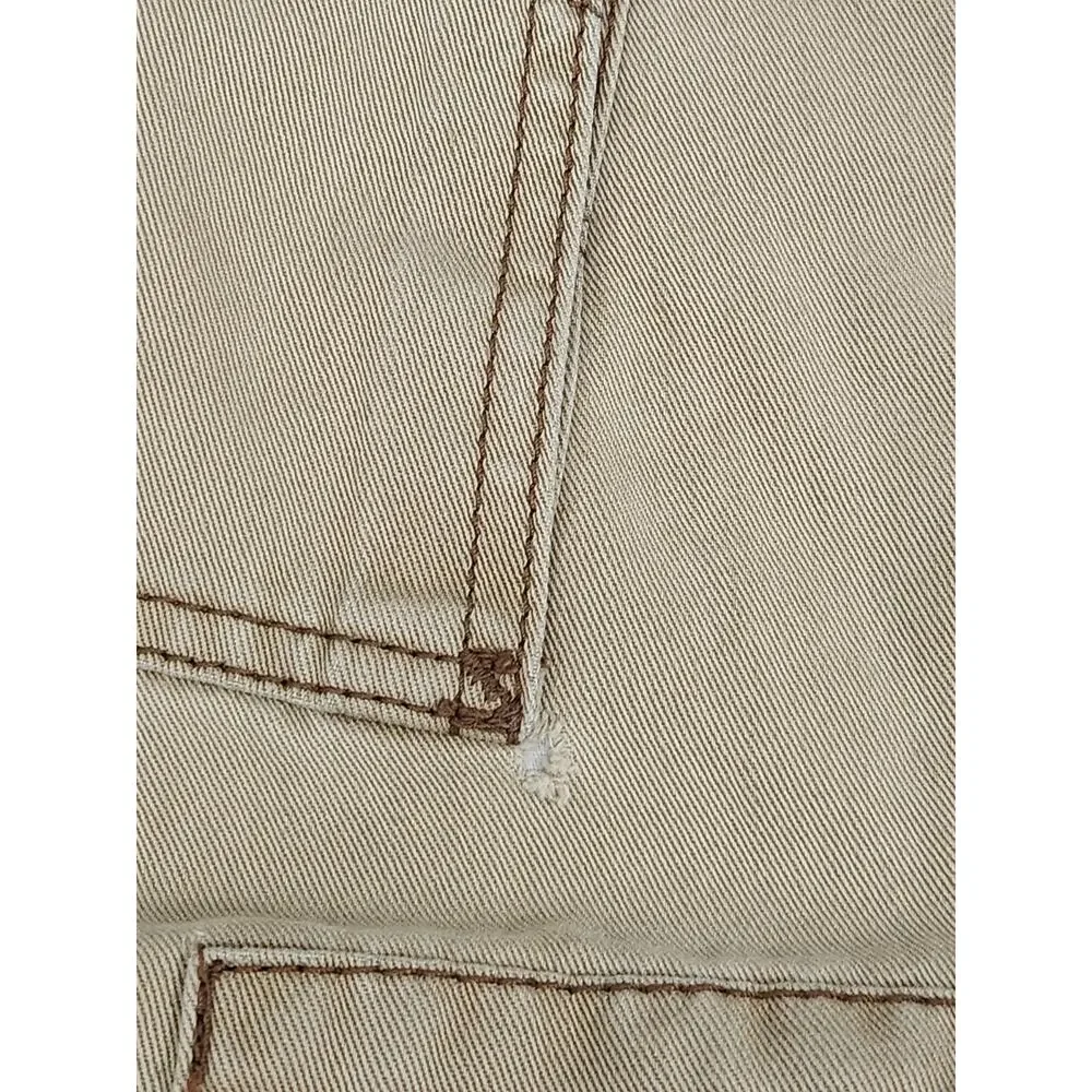 Levis Cargo Pants Mens 36x30 Khaki Utility Loose Straight Distressed Y2K